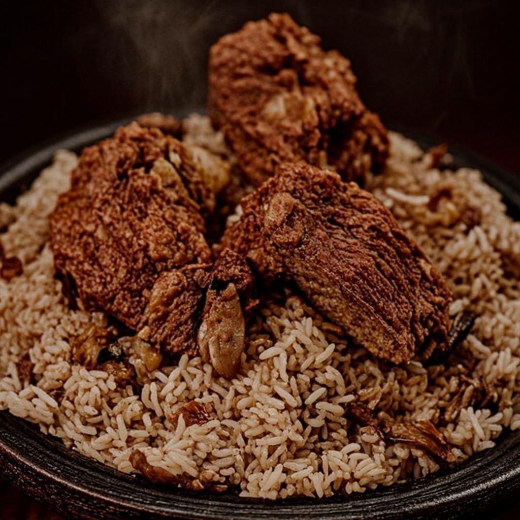 Mutton Biryani Cut